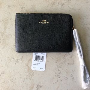 Black Leather Coach Wrislet
